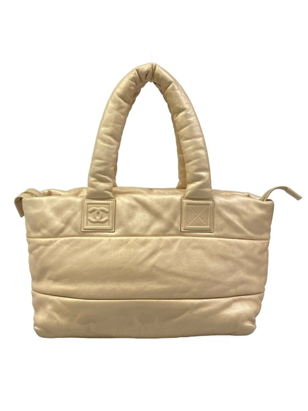 Chanel Shoulder Bag Coco Cocoon Beige Leather